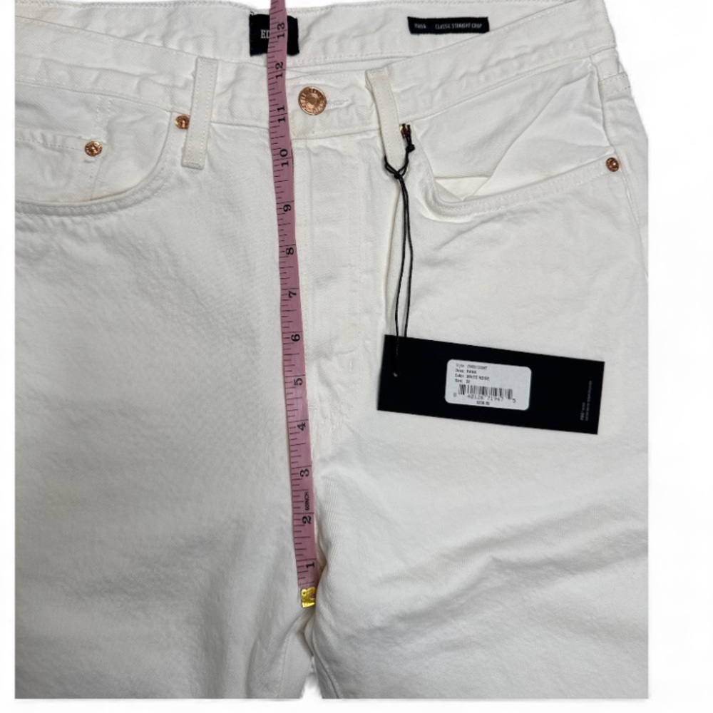 NWT Edwin Hana classic straight crop jeans in white noise size 32 - Picture 8 of 10